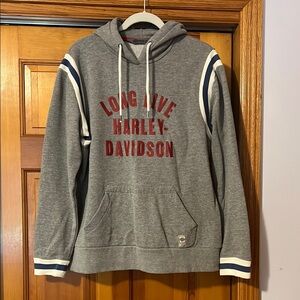 Harley-Davidson Gray Sweatshirt with Red Logo